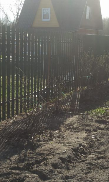 Фото забора из металлического штакетника Калининский р-н, д. Чуприяново